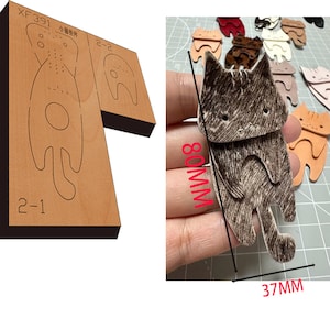 Benutzerdefinierte Katze Schlüsselbund Leder Stanzen-DIY Anhänger Leder Cut Die-Handmade Metallstanze-Leder Stanzen Handwerk Werkzeuge