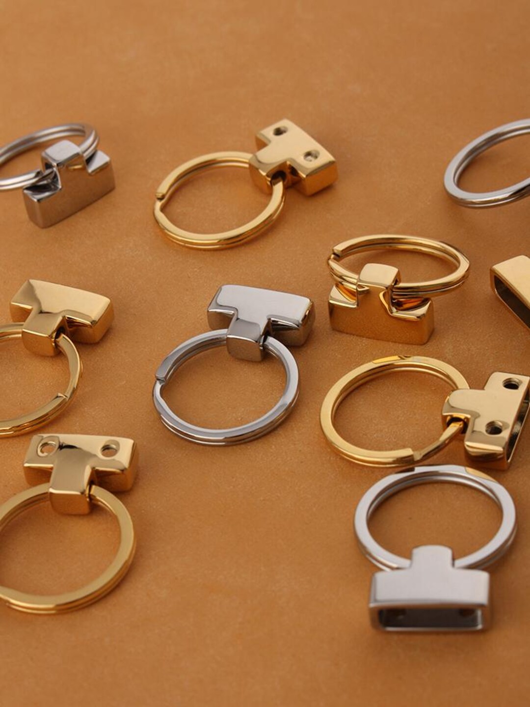 Keychain Size Inner Key Ring Inner Diameter 25mm, Stainless Steel Keychain, Leather Craft ...