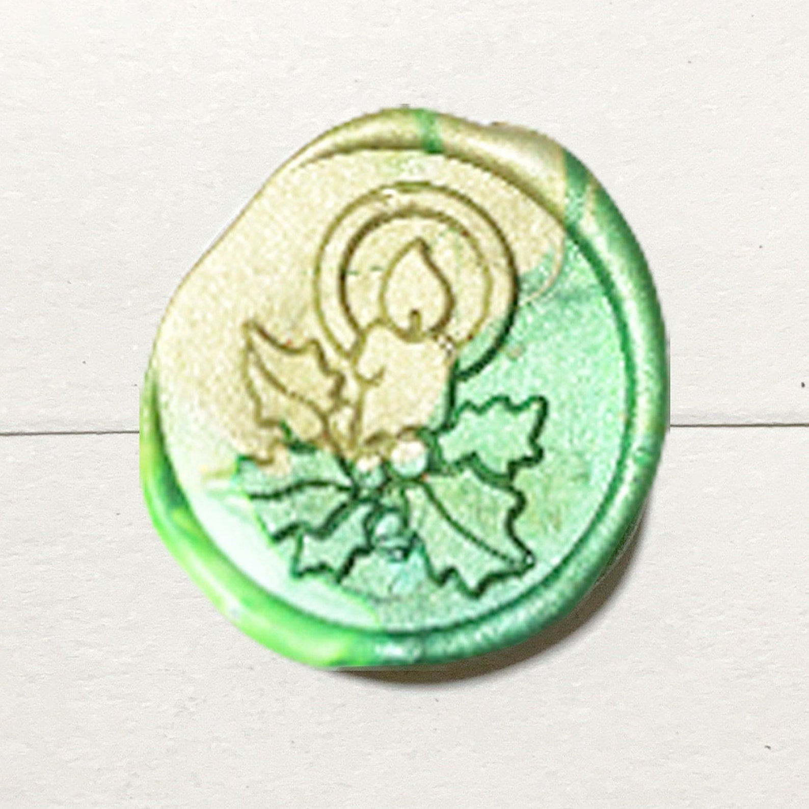 Christmas Candle Wax Seal Stamppersonalized Wedding Initials Etsy