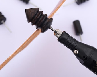 Sandalwood sanding head, leather polisher, motorized sanding machine, leather edge polishing, DIY leather edging tool, leather tools
