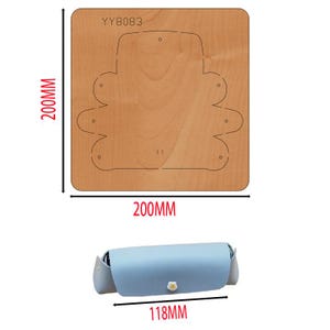 Astuccio per penne, borsa per cancelleria, fustellatrice, fustellatrice con design personalizzato, fustellatrice in metallo con righello in acciaio, utensile per artigianato in pelle, strumento kraft