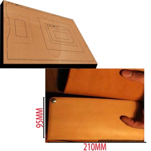 Troqueles de cuero para bolsos de tarjetas hechos a mano, troqueles de billetera para bolsos personalizados, troqueles de metal con regla de acero, herramientas para manualidades con perforadoras de cuero Kraft