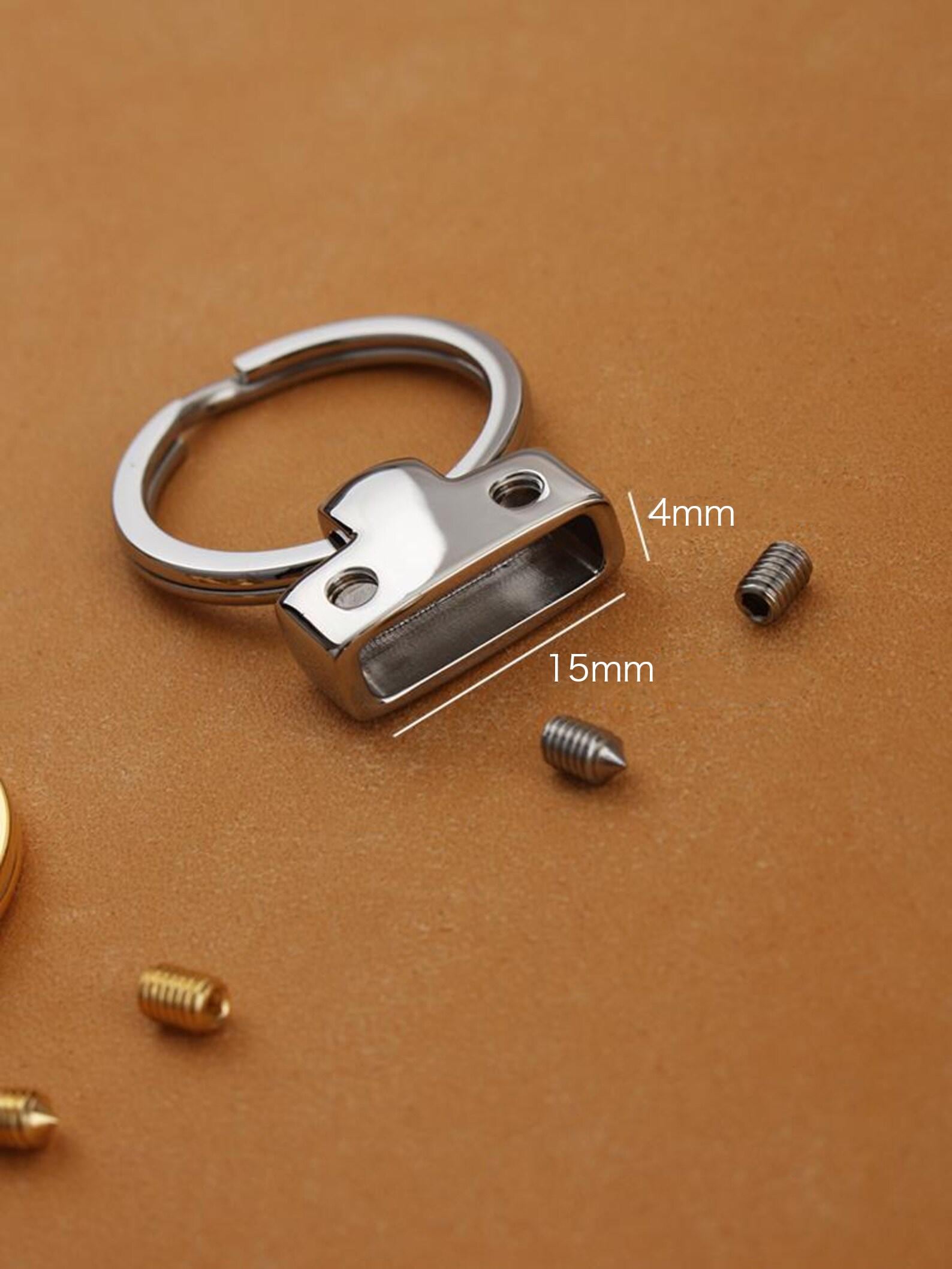 Keychain Size Inner Key Ring Inner Diameter 25mm, Stainless Steel Keychain, Leather Craft ...