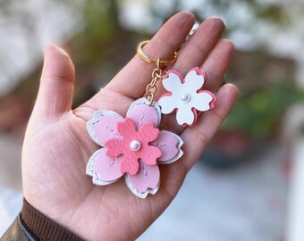 カスタム桜キーホルダーダイカット、桜レザーダイカット、スチール定規