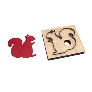 Handgefertigtes süßes Eichhörnchen Anhänger Leder Punch Die Cut-DIY Schlüsselanhänger Leder Stanze-Custom Stahl Regel Metall Stanzer-Leder Stanz-Werkzeug