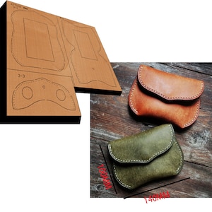 Porte-monnaie bricolage en cuir découpé, découpé, emporte-pièce en métal avec règle en acier, découpe en cuir personnalisée, outil kraft pour créations artisanales en cuir, cadeau pour le père