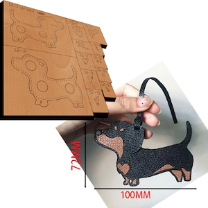 Handgefertigte Hund Schlüsselanhänger Leder gestanzt-DIY Anhänger Leder Stahl Metall Stanz-Leder Stanzen Handwerk Werkzeuge-Personalisierte Ihre Desgin