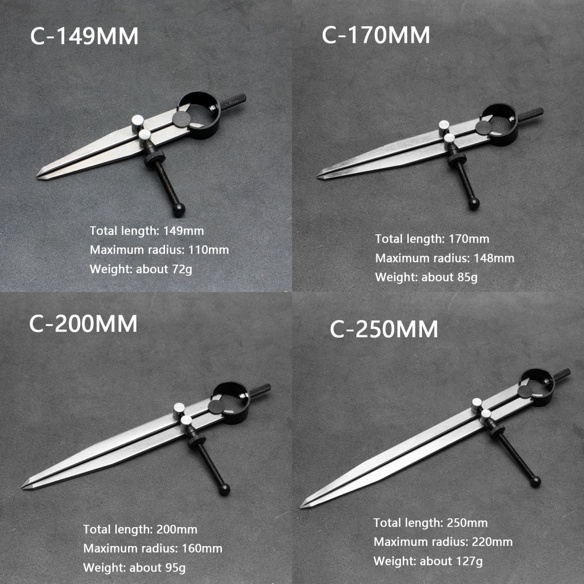 Metal Distance Scribe Adjustable Metal Leather Scribing, Handmade Crimper, Stainless Steels ...