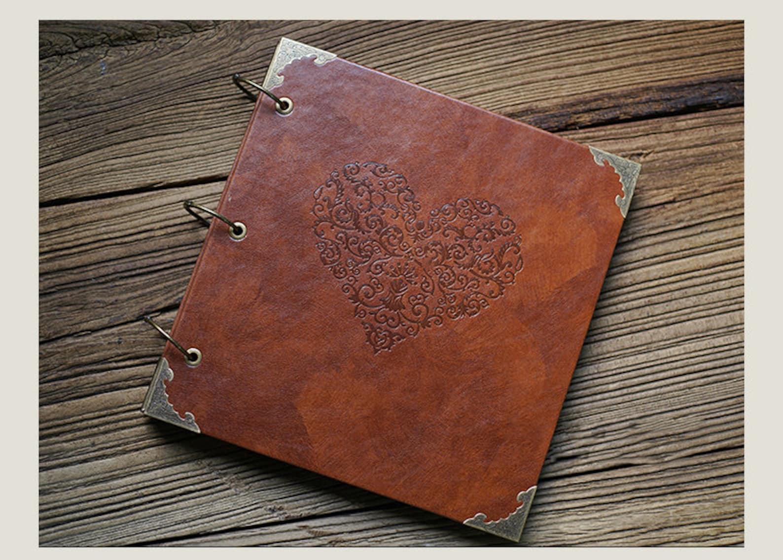 10x10 inches Vintage Leather Photo Album Scrapbook Album Etsy