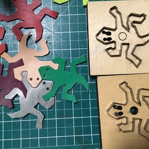 DIY Geckos Design Leder Stanzen-Custom Ihr Design Leder Stanzen Handgefertigte Stahl Regel Metall Stanze Leder Stanzen Handwerk Werkzeug