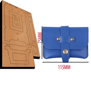 Découpage en cuir de porte-monnaie, portefeuille découpé, emporte-pièce en métal avec règle en acier, découpe en cuir, outil kraft pour créations artisanales en cuir, cadeau pour le père
