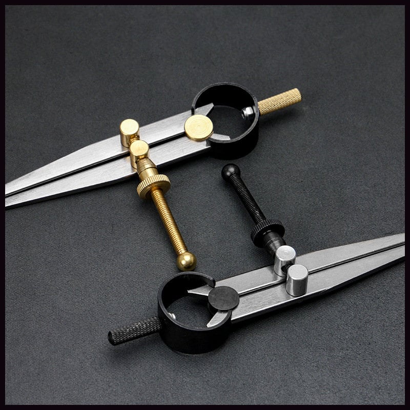 Metal Distance Scribe Adjustable Metal Leather Scribing, Handmade Crimper, Stainless Steels ...