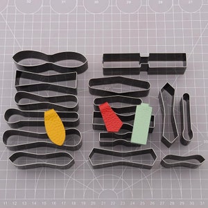 15 Formen Reißverschluss sterben Schnitt-DIY Leder Stahl Regel Metallstanze-Handmade Leder Punch Crafts Tool-Personalisierte Design treffen Ihre Requaet