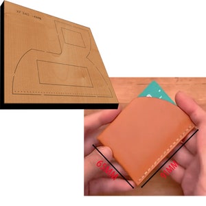 Novo corte de couro para bolsa de cartão, cortador de molde para bolsa de cartão faça você mesmo, cortador de molde de metal com régua de aço, ferramentas de estampagem de couro para artesanato em papel kraft