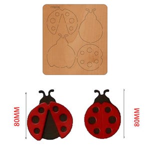 Ciondolo coccinella fatto a mano in pelle fustellatrice-Taglierina in metallo per pelle fatta a mano-Strumenti artigianali per punzonatura della pelle-Design personalizzato