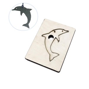 Fustellatura in pelle con design personalizzato con delfini - Fustellatrice in metallo con righello in acciaio fatto a mano - Stampo per fustellatura in pelle, - Strumento per artigianato fai da te con punzone in pelle