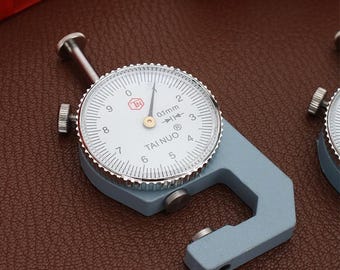 Leather thickness gauge, measuring thickness 0~10mm, handmade leather gauge, handheld thickness gauge, leather crafts kraft tools