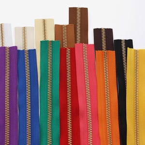 Handmade zipper accessories, #3 #5 gold zipper, metal zipper, leather craft accessories, leather craft accessories, zipper installation tool