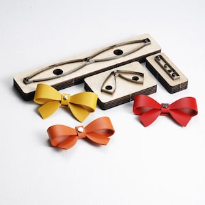 Fustella per punzone in pelle per papillon fai da te - Fustella in metallo con righello in acciaio fatto a mano - Stampo per fustellatura in pelle personalizzato - Strumento per artigianato con punzone in pelle