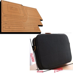 Leren handtas gestanst, op maat gemaakte tas gestanst, stalen liniaal metalen stansvorm, leer gestanst, leren punch ambachten kraftgereedschap, vadercadeau