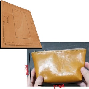 Bolsa de cosméticos faça você mesmo, couro cortado, bolsa organizadora de caneta e cartão personalizada, corte e vinco, régua de aço feita à mão, cortador de metal, ferramentas de artesanato com furador de couro