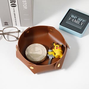 Bandeja de armazenamento de couro hexagonal DY, corte e vinco, bandeja organizadora feita à mão, corte e vinco de aço, cortador e vinco de metal, ferramenta de perfuração de couro personalizada, ferramenta Kraft