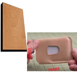 Troqueles de cuero para virola de bolsa de tarjeta, troqueles de bolsa DIY, troqueladora de metal con regla de acero, troqueles de cuero, herramienta para manualidades con perforadoras de cuero