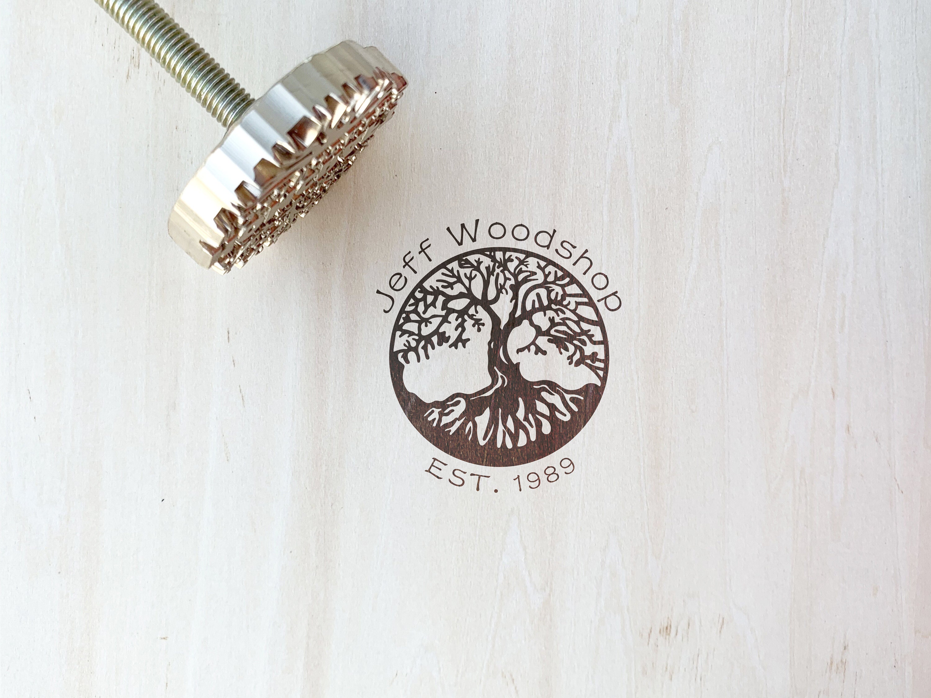 Custom Wood Branding Iron With Tree-Personalize Branding iron | Etsy