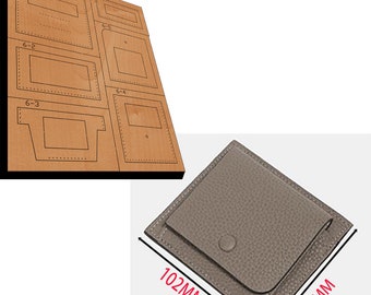 Fustellatura di ghiera in pelle con design personalizzato, fustellatura di borsetta in carta personalizzata, fustellatura in metallo con righello in acciaio, utensile per punzonatura in pelle Kraft