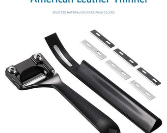 Cuchillo americano para entresacar cuero, cuchillo para pelar cuero hecho a mano, cuchillo para recortar cuero, artesanías de troquelado de cuero