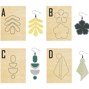 Découpage en cuir de boucle d'oreille de conception de triangles de fleur, emporte-pièce en métal de règle en acier de cuir, découpe en cuir de cuir, outil d'artisanat kraft de poinçon en cuir