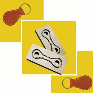 Angepasste Schlüsselanhänger Stanzen-Ledertasche Schnalle Stanze-Handgefertigte Stahl Regel Metall Stanze-DIY Leder Punch Crafts-Tool