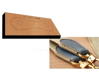 Fibbia per tracolla fai da te in pelle fustellata-Tagliatrice per pelle-Righello in acciaio fatto a mano Fustella in metallo-Strumento per artigianato con punzone in pelle-Disegni personalizzati