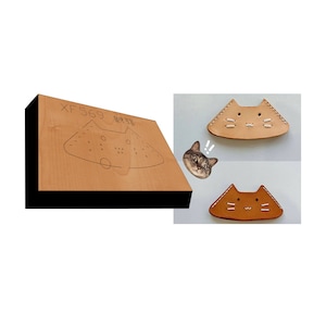 Marque-page design chat mignon bricolage en cuir découpé avec matrices de protection, protection d'angle de livre personnalisée, processus de poinçonnage du cuir fait main outils d'artisanat