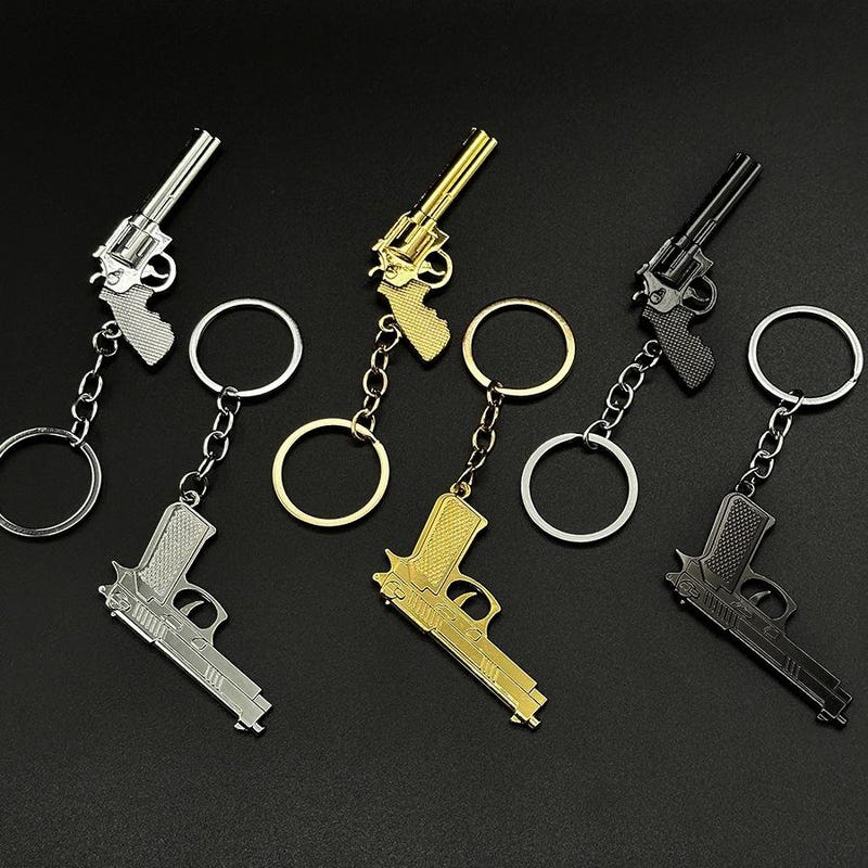 Handgun Keychain - Etsy