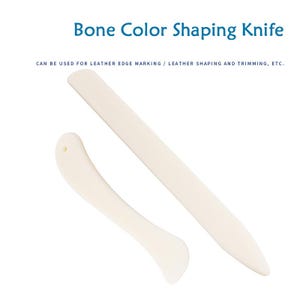 Imitation of bovine bone plastic surgery leather trimmer, hand crimping and sealing tool, leather shaping and trimming folding knife,