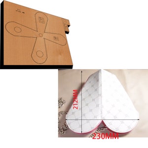 Bolsa de cartão em formato de coração faça você mesmo, corte de couro, bolsas de couro personalizadas, corte de metal, cortador de molde de régua de aço, ferramenta de artesanato de couro com punção Kraft