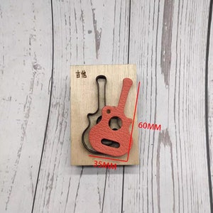 Personalisierte Gitarre Design Anhänger Stahl Stanzen-Handmade Schlüsselanhänger Stanzer-DIY Metall Stanzer-Leder Schlag Handwerk Werkzeug-Custom size
