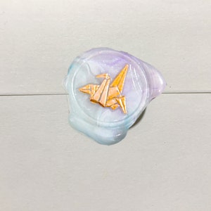 Paper Cranes Wax Seal Stamp-Personalized Wedding Initials Wax seal stamp-Wedding Invitation Wax Stamp-Wax Sealing Melting