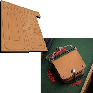 Découpage en cuir de porte-monnaie personnalisé à faire soi-même, porte-monnaie de sac à main tendance découpé, outil de découpe en métal avec règle en acier, outil kraft pour créations artisanales en cuir