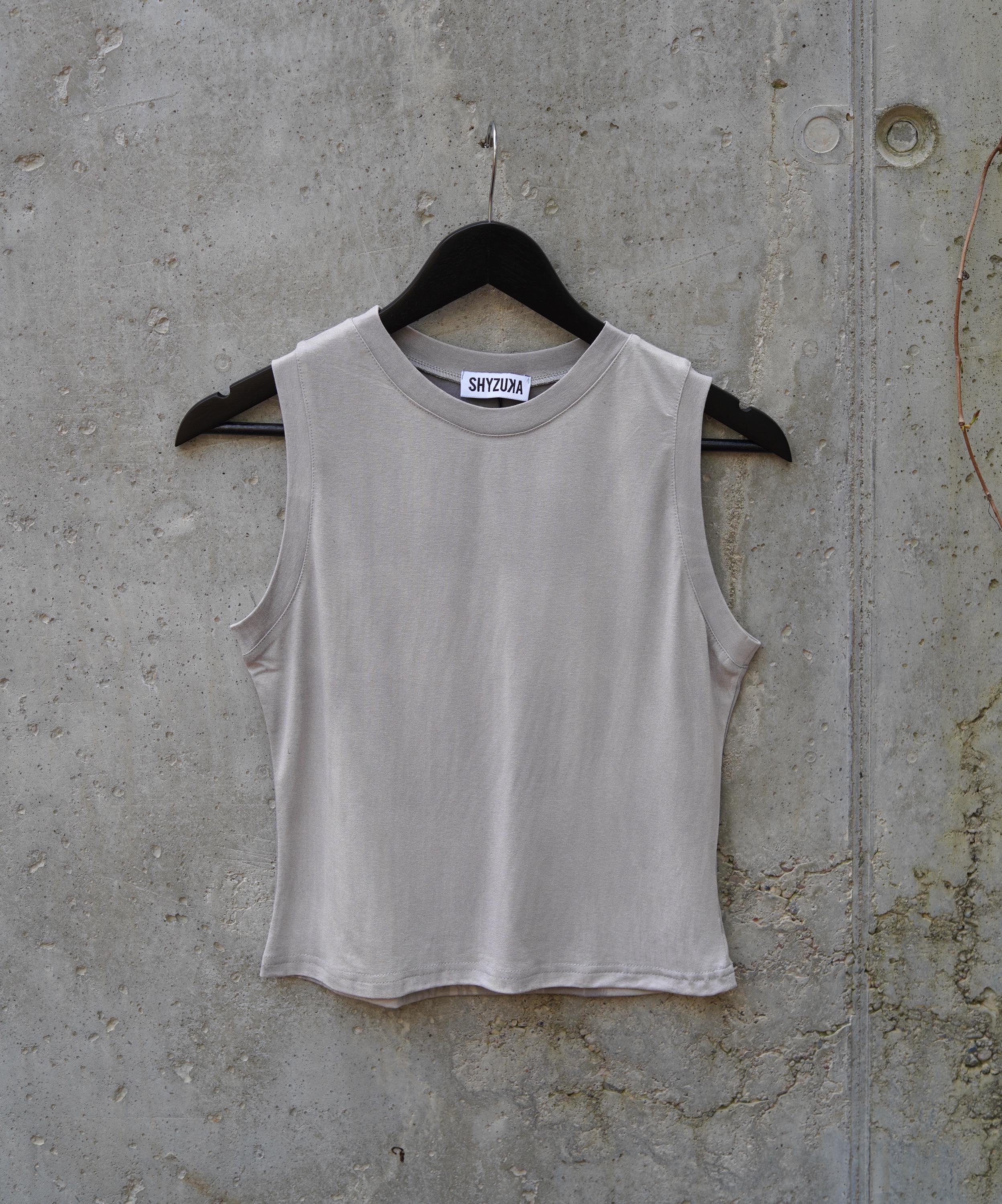 Bamboo Crop Tank Top / Woman Summer Sleeveless Top / Naturally Dyed Top / Handmade Tank Top / Crop Blouse / Medium Large Top