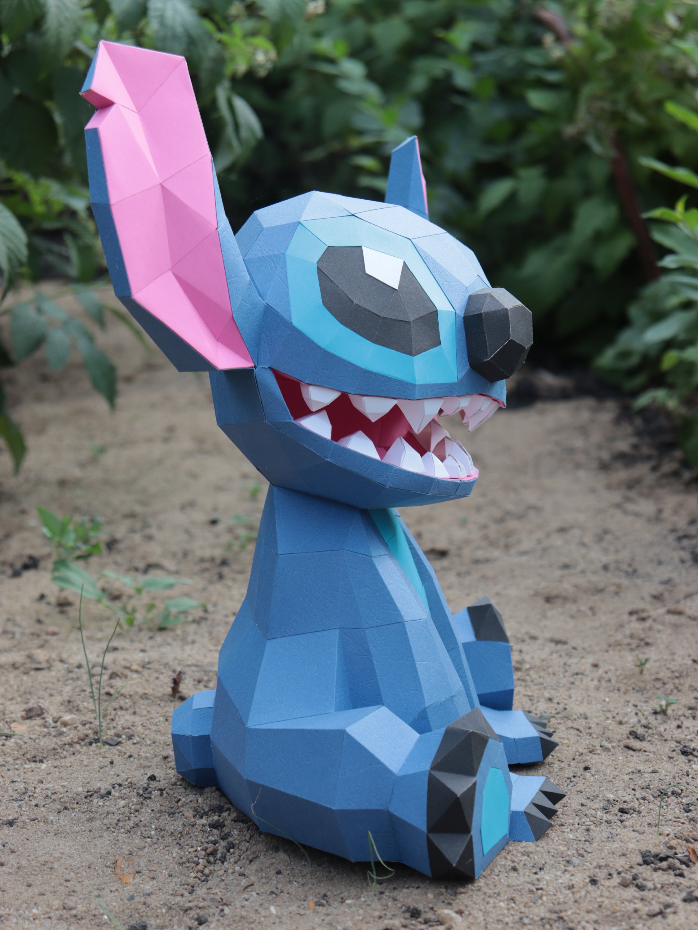 Stitch Papercraft Diy Pepakura Origami Template Low Poly Etsy Paper ...