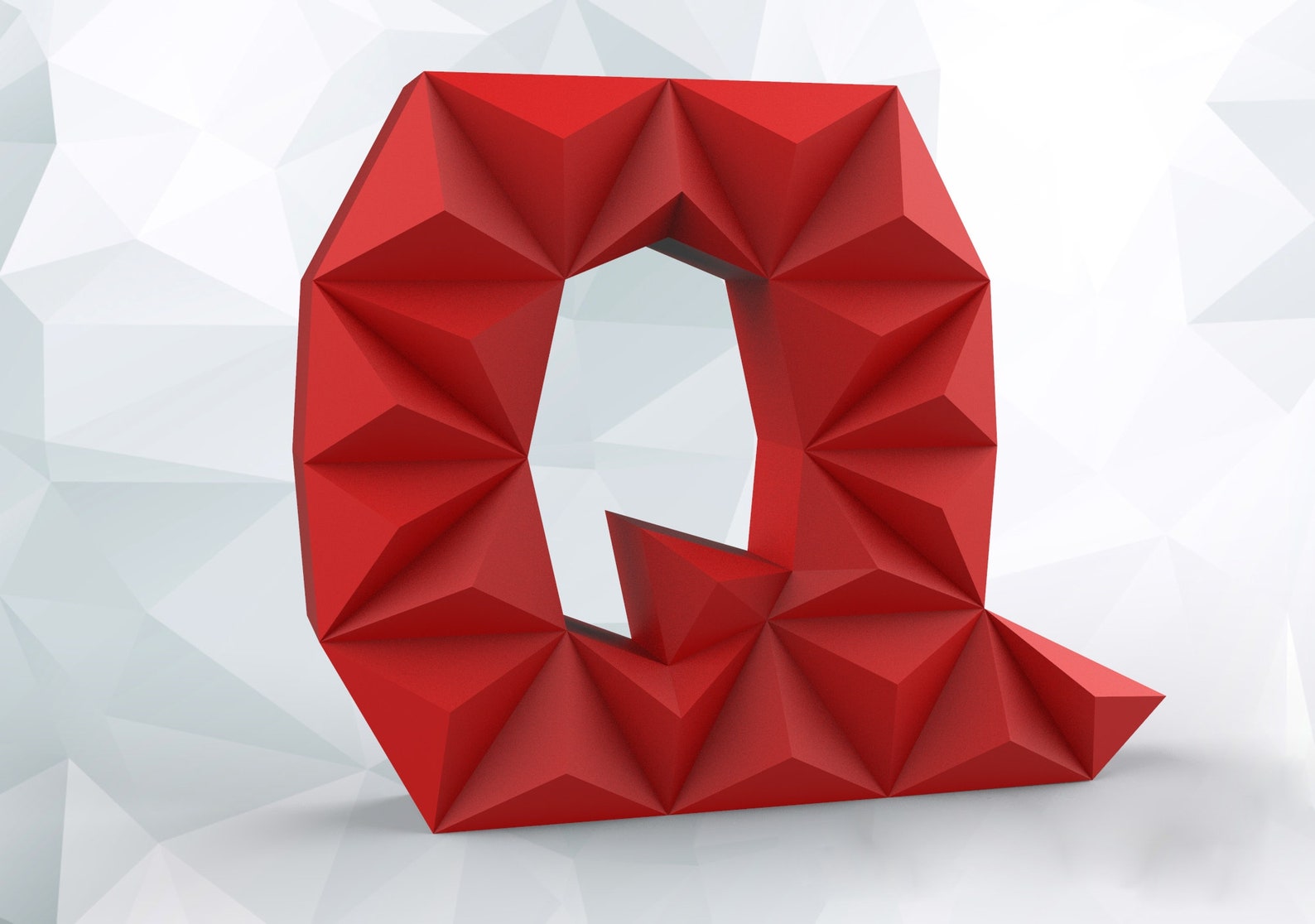 Papercraft Letter Q 3D DIY Pepakura Origami Paper Low Poly - Etsy