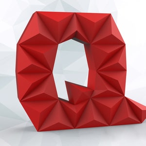 Papercraft Letter Q 3D DIY Pepakura Origami Paper Low Poly - Etsy