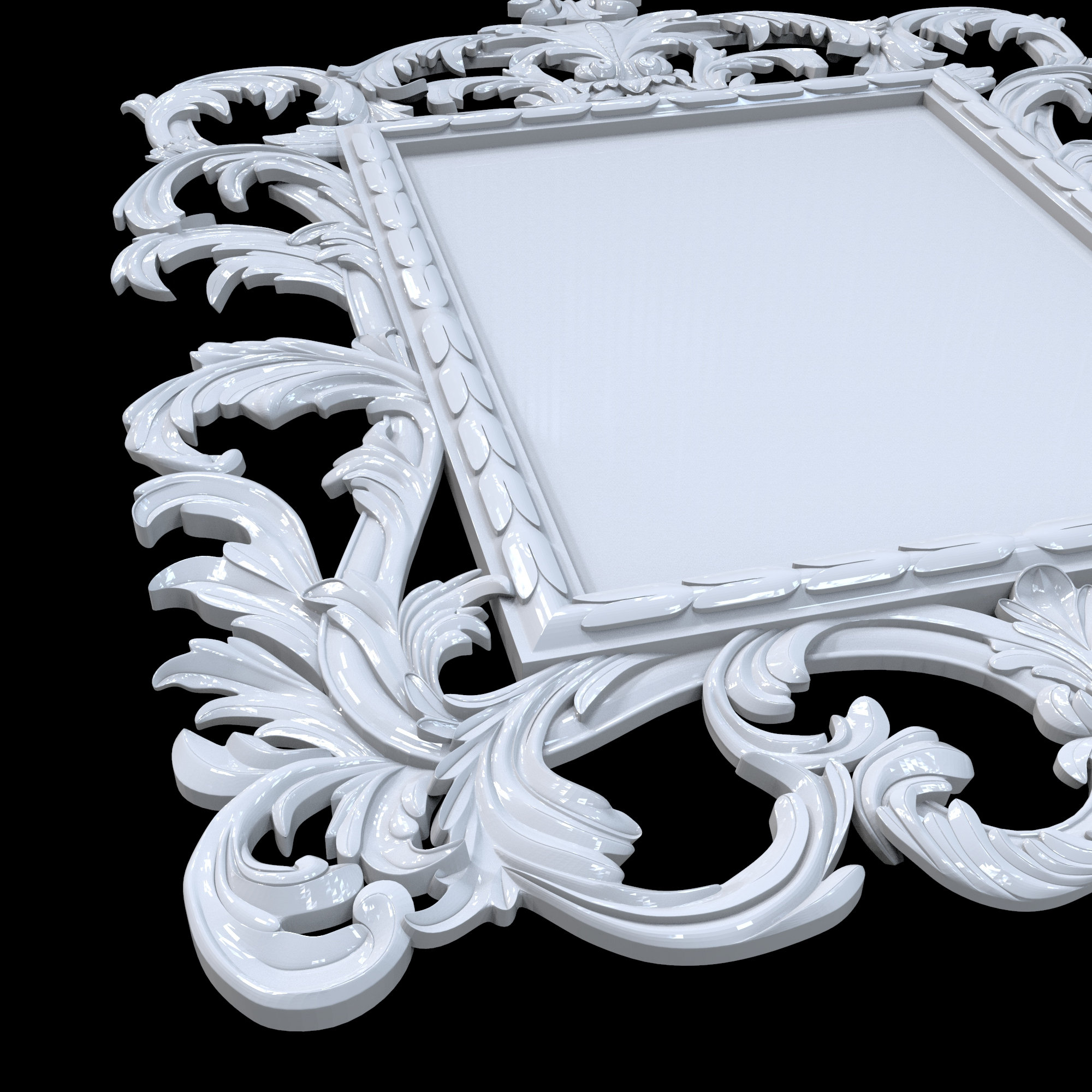 3d model of a picture frame STL format carved vintage frame Etsy