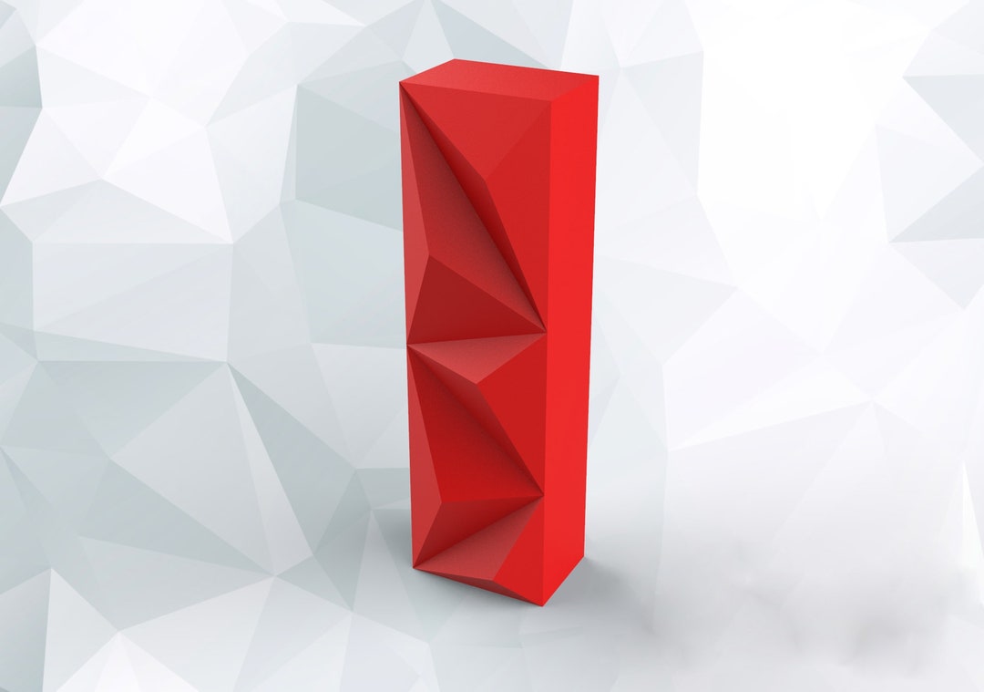 Papercraft Letter I 3D DIY Pepakura Origami Paper Low Poly - Etsy