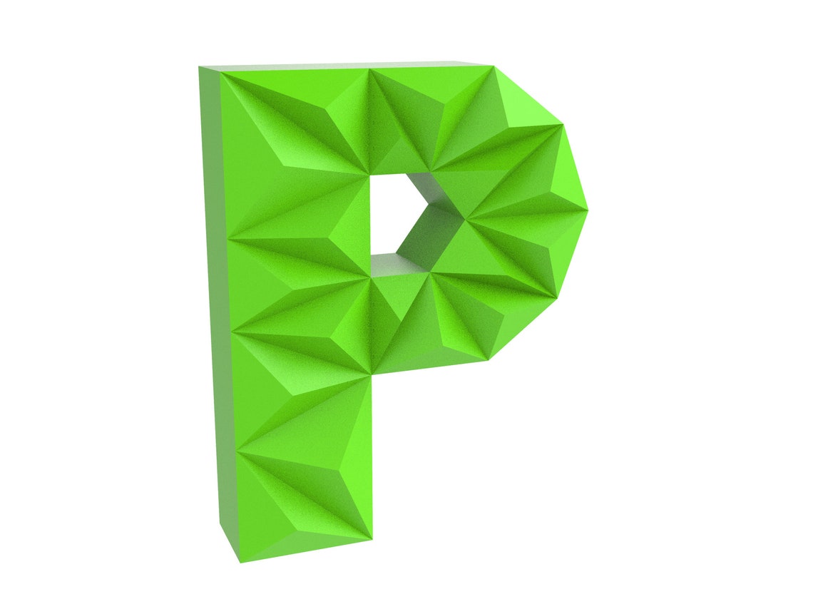 Papercraft Letter P 3D DIY Pepakura Origami Paper Low Poly - Etsy