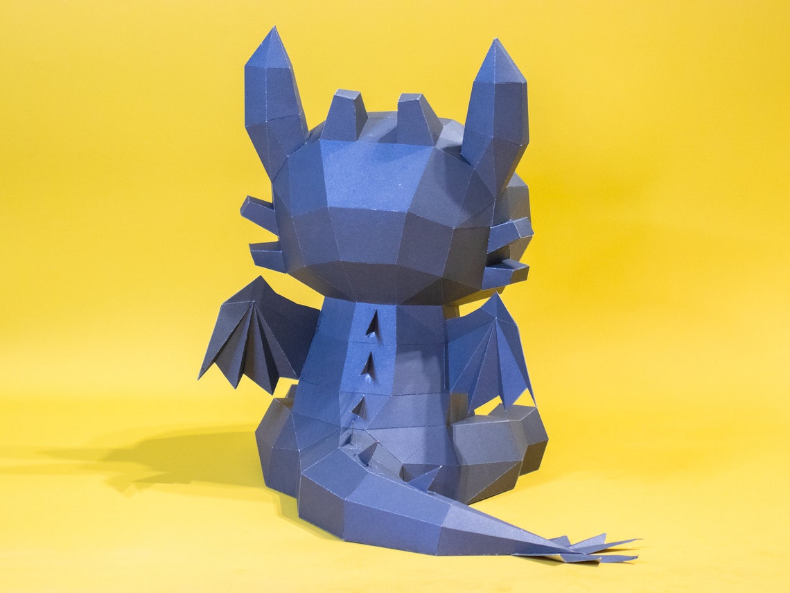 Stitch and Night Fury Dragon PDF SVG Papercraft DIY Pepakura Etsy