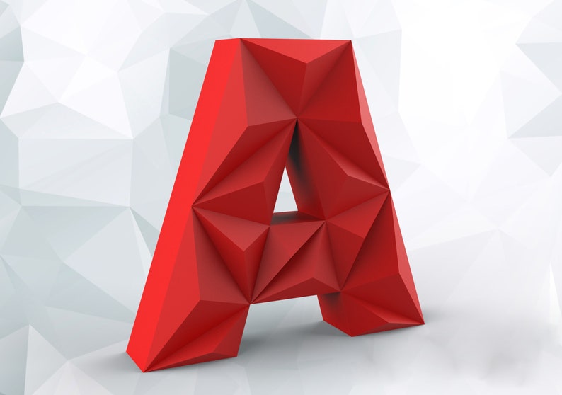 Papercraft Letter A 3D DIY Pepakura Origami Paper Low Poly - Etsy