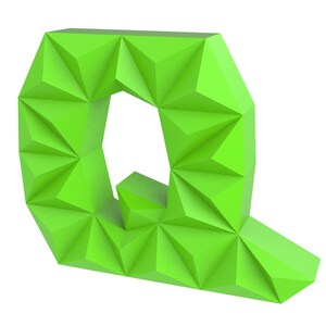 Papercraft Letter Q 3D DIY Pepakura Origami Paper Low Poly - Etsy